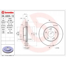 Диск гальмівний BREMBO 09.A303.10