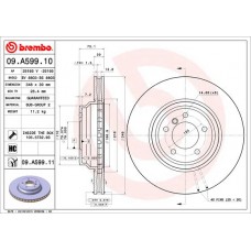 Диск гальмівний BREMBO 09.A599.11