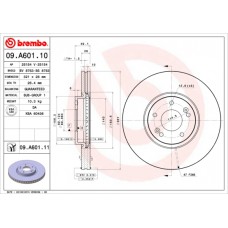 Диск гальмівний BREMBO 09.A601.11