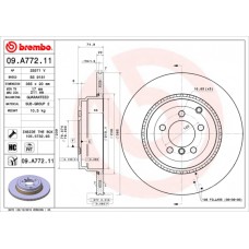 Диск гальмівний BREMBO 09.A772.11