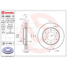 Диск гальмівний BREMBO 09.A868.11