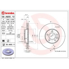 Диск гальмівний BREMBO 09.A905.11