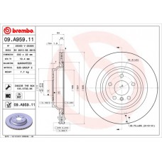 Диск гальмівний BREMBO 09.A959.11