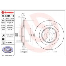 Диск гальмівний BREMBO 09.B040.11