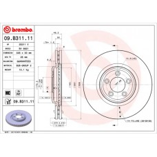 Диск гальмівний BREMBO 09.B311.11