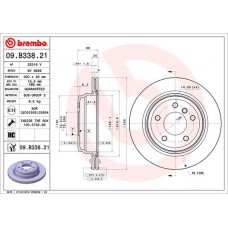 Диск гальмівний BREMBO 09.B338.21