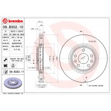 Диск гальмівний BREMBO 09.B352.11