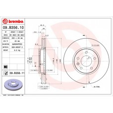 Диск гальмівний BREMBO 09.B356.11