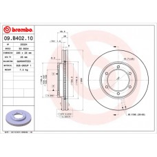Диск гальмівний BREMBO 09.B402.10
