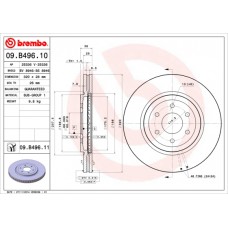 Диск гальмівний BREMBO 09.B496.11