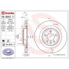 Диск гальмівний BREMBO 09.B503.11