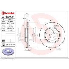 Диск гальмівний BREMBO 09.B520.11