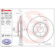 Диск гальмівний BREMBO 09.B545.11