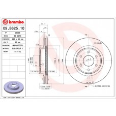 Диск гальмівний BREMBO 09.B625.10