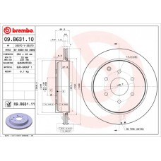 Диск гальмівний BREMBO 09.B631.11