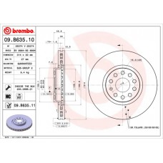 Диск гальмівний BREMBO 09.B635.11