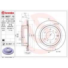 Диск гальмівний BREMBO 09.B637.11