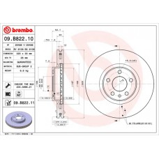Диск гальмівний BREMBO 09.B822.11