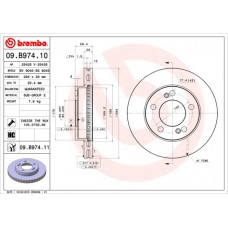 Диск гальмівний BREMBO 09.B974.11
