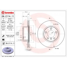 Диск гальмівний BREMBO 09.C114.11