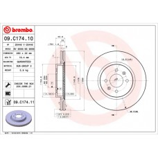 Диск гальмівний BREMBO 09.C174.11