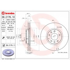 Диск гальмівний BREMBO 09.C176.11