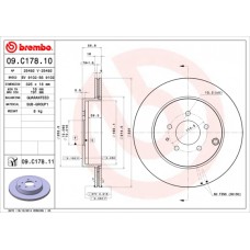 Диск гальмівний BREMBO 09.C178.11