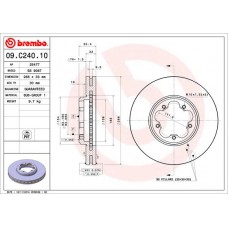 Диск гальмівний BREMBO 09.C240.10