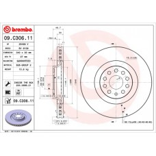 Диск гальмівний BREMBO 09.C306.11