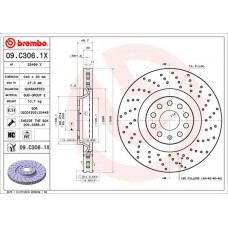 Диск гальмівний BREMBO 09.C306.1X