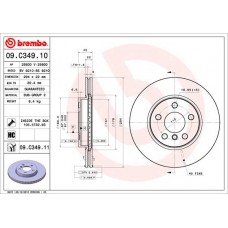 Диск гальмівний BREMBO 09.C349.11
