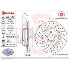 Диск гальмівний BREMBO 09.C394.13