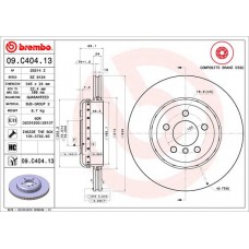 Диск гальмівний BREMBO 09.C404.13