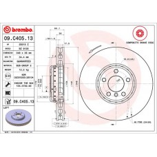 Диск гальмівний FL BREMBO 09.C405.13