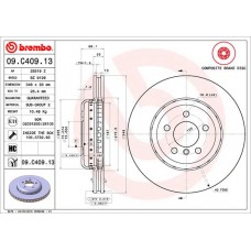 Диск гальмівний BREMBO 09.C409.13
