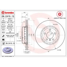Диск гальмівний BREMBO 09.C410.13