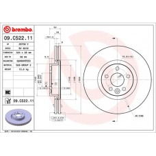 Диск гальмівний BREMBO 09.C522.11
