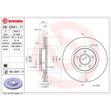 Диск гальмівний BREMBO 09.C541.11