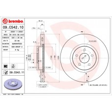 Диск гальмівний BREMBO 09.C542.11