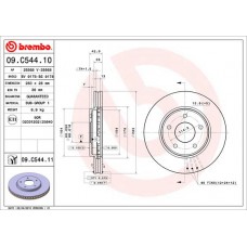 Диск гальмівний BREMBO 09.C544.11