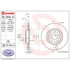 Диск гальмівний BREMBO 09.C645.21