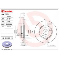 Диск гальмівний BREMBO 09.C651.11