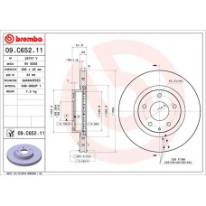Диск гальмівний BREMBO 09.C652.11