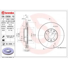 Диск гальмівний BREMBO 09.C658.11
