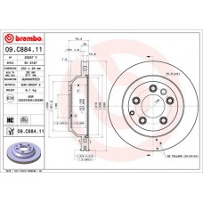 Диск гальмівний BREMBO 09.C884.11