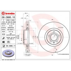 Диск гальмівний BREMBO 09.C895.11