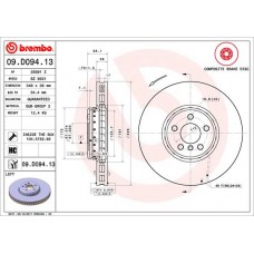 Диск гальмівний BREMBO 09.D094.13