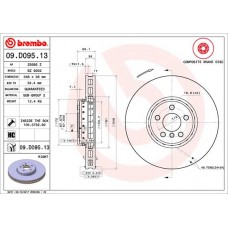 Диск гальмівний BREMBO 09.D095.13