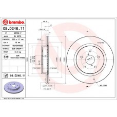 Диск гальмівний BREMBO 09.D246.11