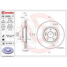 Гальмівний диск BREMBO 09.D428.11
